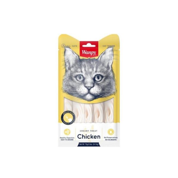 Wanpy Creamy Lickable Treats For Cat – Chicken